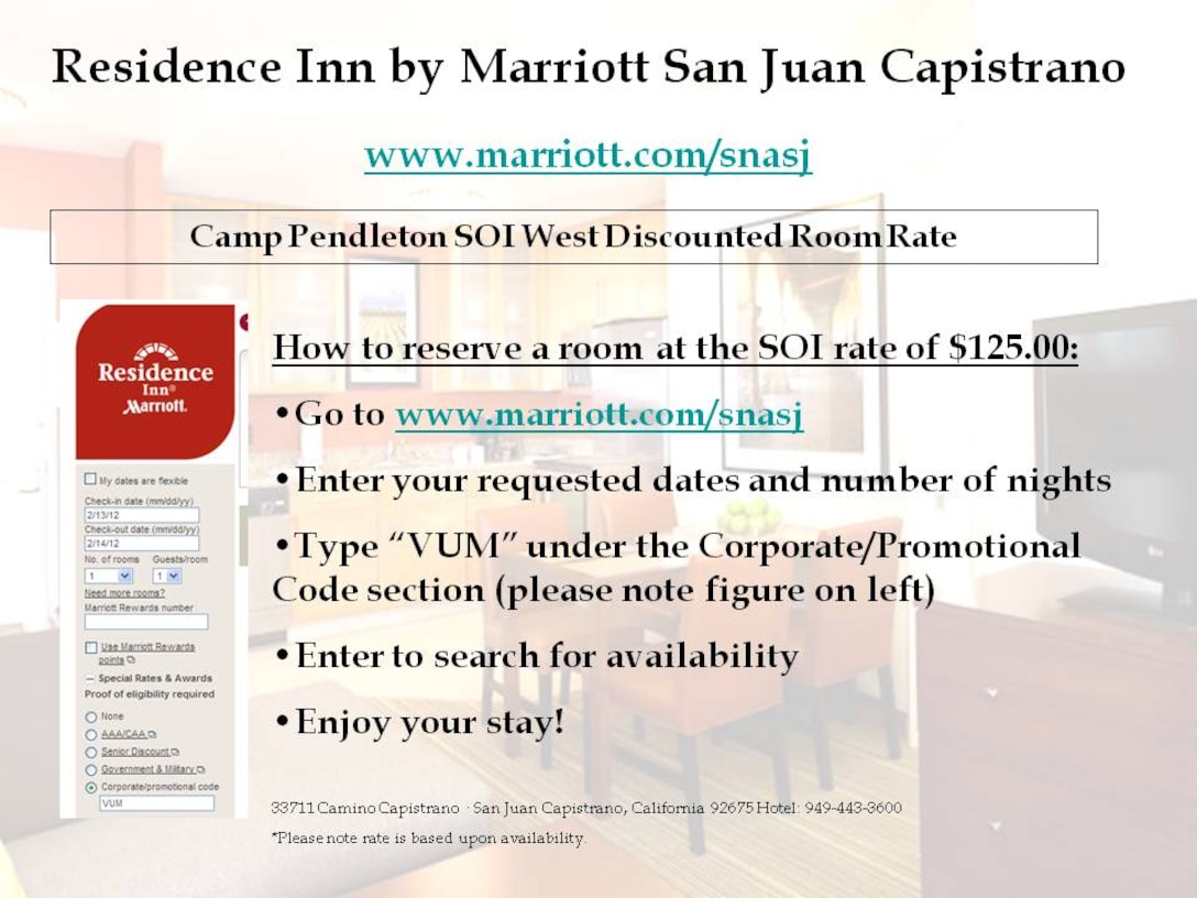 SOI Rate Residence Inn by Marriott San Juan Capistrano II