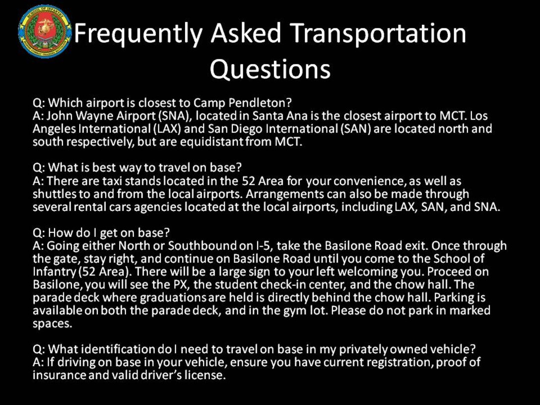 Transportation Questions