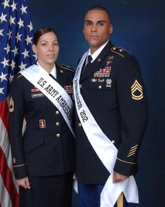 2012 Joint Base San Antonio U.S. Army Ambassadors Sgt. 1st Class Patrick Locket, U.S. Army South; and Sgt. 1st Class Rosalba Martinez, Company G, 232nd Medical Battalion. (Courtesy photo)