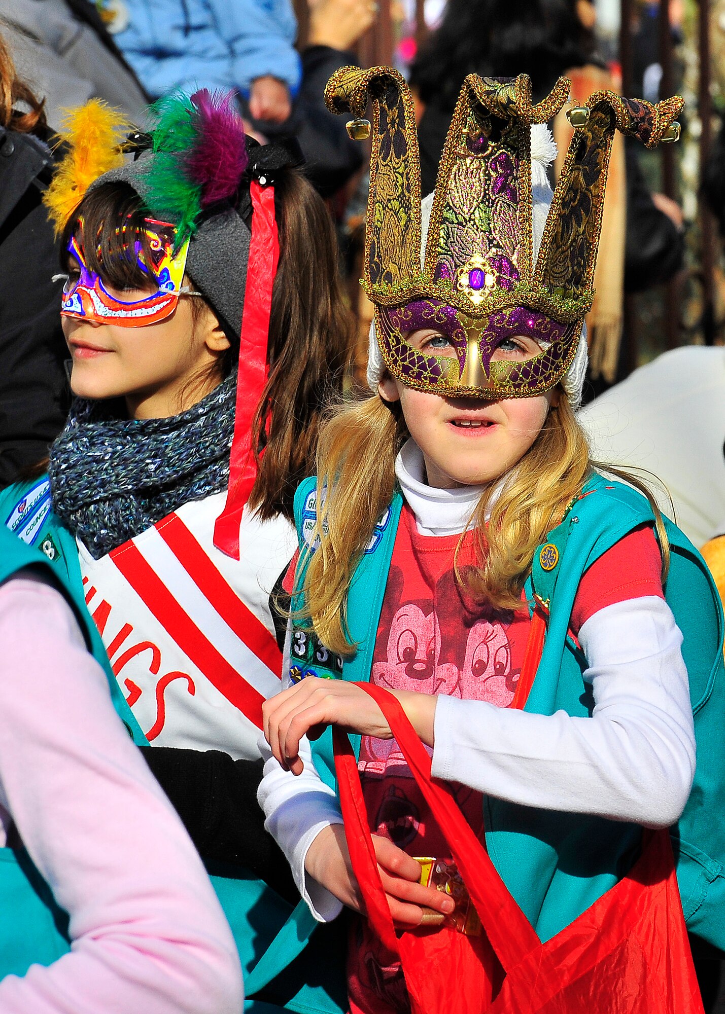 KMC and Ramstein Villiage neighbors enjoyed the annual celebration of Fasching parade, Ramstein Village, Germany, Feb. 21, 2012. This annual event is a pre-Lenten carnival, which is celebrated with the donning of wild and fancy costumes to chase away the evil spirits of winter in preparation for spring. (U.S. Air Force Photo By/ Staff Sgt. Daylena Gonzalez)