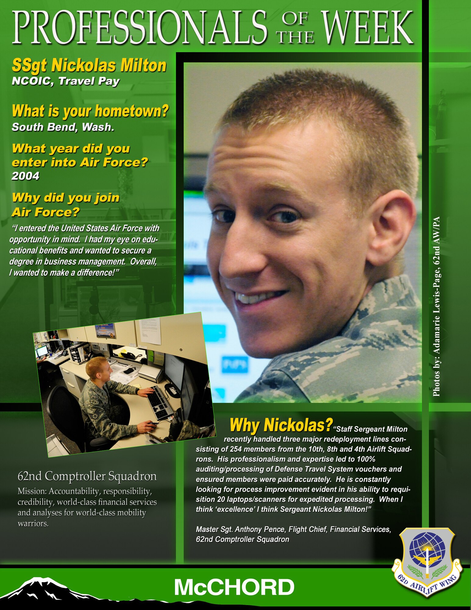 Staff Sgt. Nickolas Milton (U.S. Air Force graphic/Adamarie Lewis-Page)