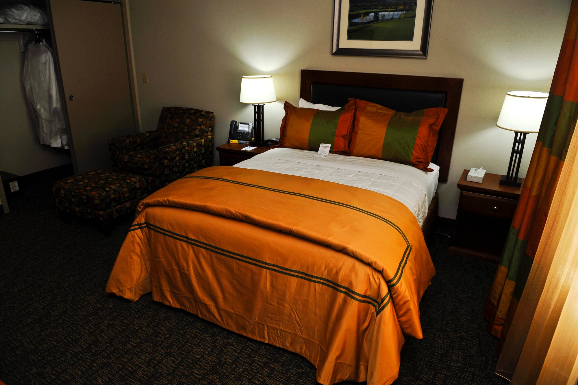 BUCKLEY AIR FORCE BASE, Colo.--  The Buckley Suite at the Rocky Mountain Lodge is dedicated in memory of 1st LT John H. Buckley, Feb. 24, 2011. The Buckley Suite is of six designated visitor suites offered by the Rocky Mountain Lodge (U.S. Air Force photo by Airman 1st Class Riley Johnson)