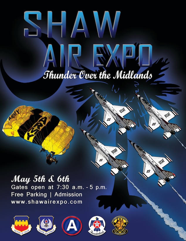 Shaw Air Expo will be held May 5th and 6th, 2012, Shaw Air Force Base, S.C. (U.S. Air Force illustration by Senior Airman Amber E. N. Jacobs/Released)