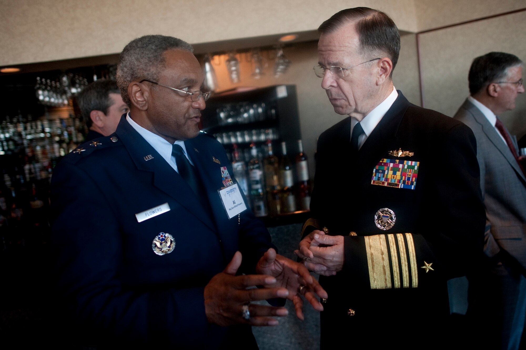 Maj. Gen. Alfred K. Flowers with chairman of the Joints Chief of Staff, Adm. Mike Mullen