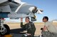 Maj. Justin Lewis, an A-10C Thunderbolt II pilot with the 188th Fighter Wing, left, conducts a preflight inspection as Senior Airman Phillip Parker, a 188th crew chief, looks on during a deployment to Davis-Monthan Air Force Base, Ariz., Feb. 21 to participate in Operation Snowbird in preparation for the Flying Razorbacks’ deployment to Afghanistan this summer. (National Guard photo by Senior Master Sgt. Dennis Brambl/188th Fighter Wing Public Affairs)



