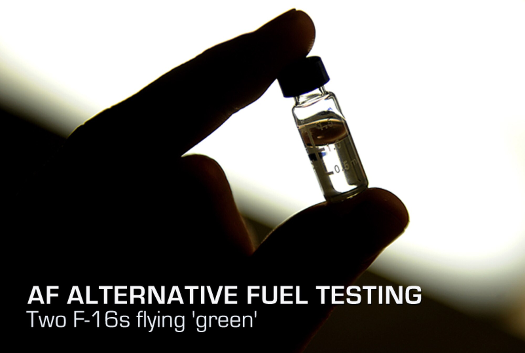 1st Lt. Brett McNichols checks a fuel sample Feb. 8, 2012, at Wright Patterson Air Force Base, Ohio. Scientists at the Air Force Research Laboratory, like McNichols, analyse fuel samples from all around the world. (U.S. Air Force photo/Master Sgt. Jeremy Lock)