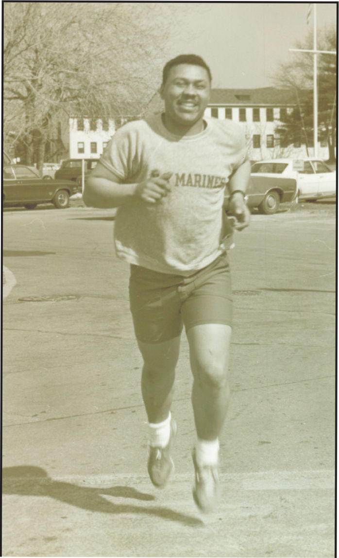 Frank Marlowe became the seventh Marine and the eighthh man to complete the 1000-mile mark in the Run For Your Life program.