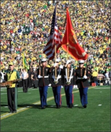 MCTSSA Color Guard at Rose Bowl