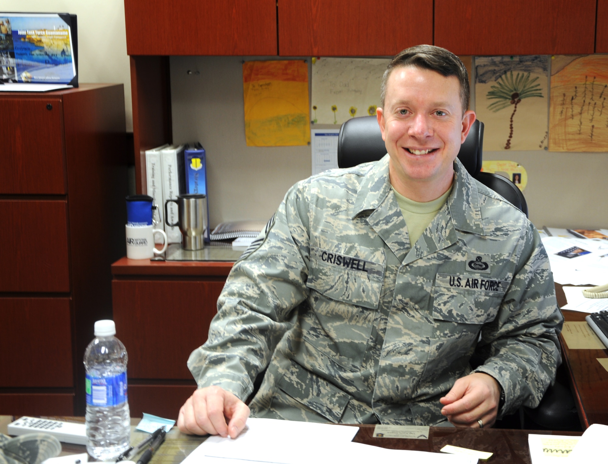 Chief Master Sgt Brendan Criswell, 17th Training Wing Command Chief, said his resolution is to complete his master's degree, run in the Air Force Marathon in September and smile more throughout the year
