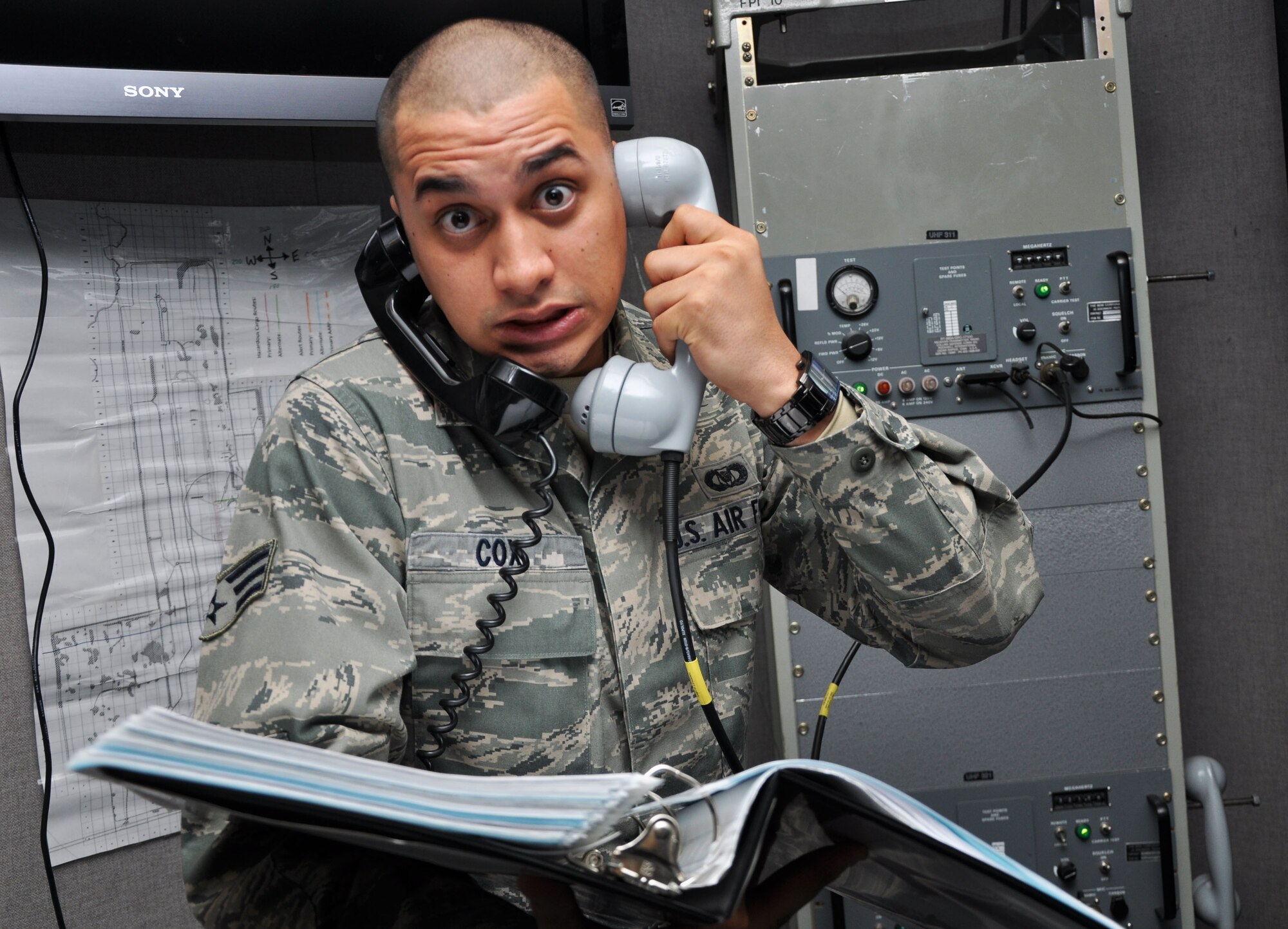 Senior Airman Alex Cox, 319th Air Base Wing emergency actions controller, is the Warrior of the Week Jan. 5 through 12. (U.S. Air Force photo/Airman 1st Class Derek VanHorn)