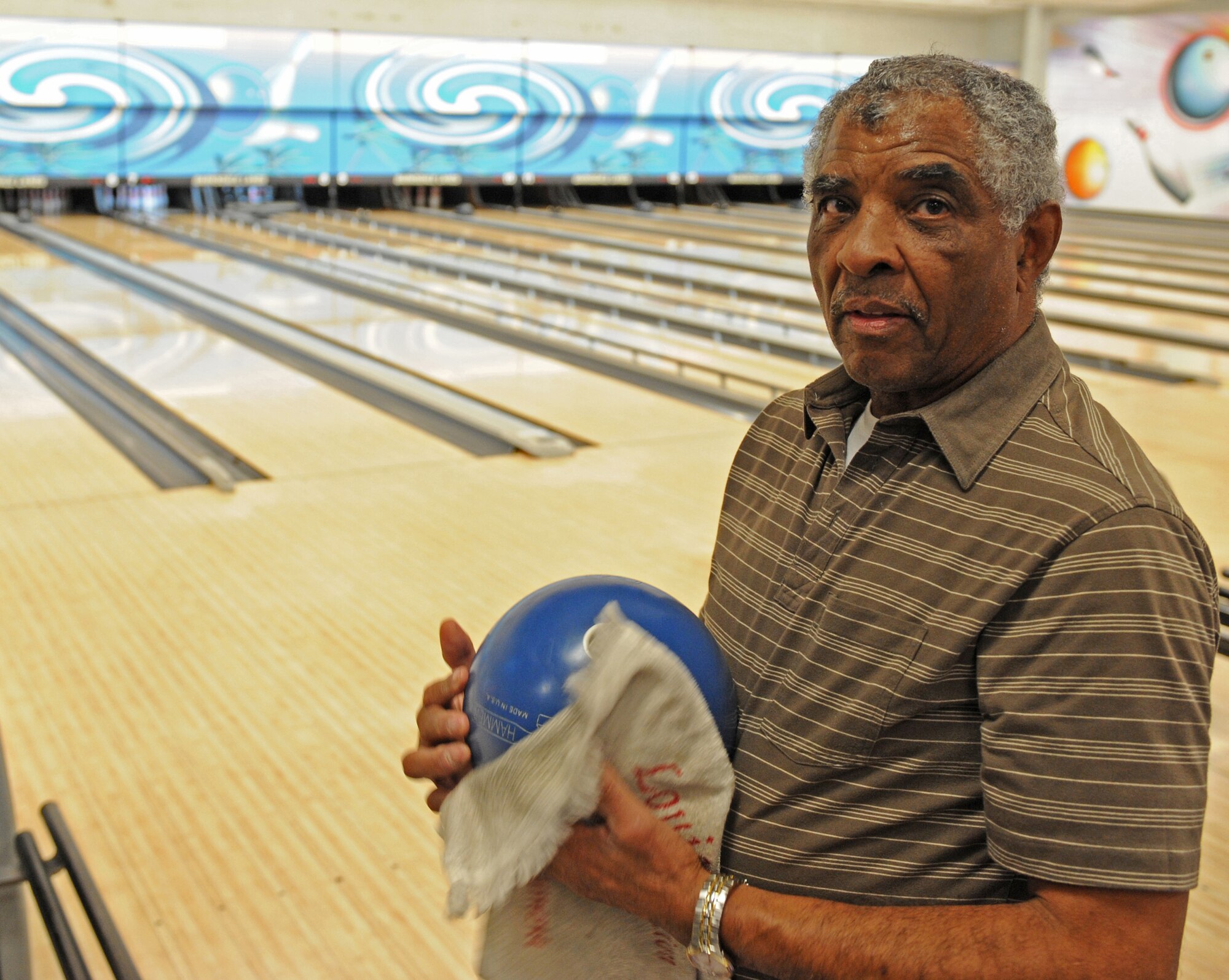 "The bowling alley on base is currently under renovation but could also use a few more additions," said retired Master Sgt. Donald Hughes. "Management is doing a great job keeping the facilities up to date but the money could go to renovating the bathrooms and getting new bowling equipment. Also, an updated arcade would be a nice addition for the Airmen and their families." (U.S. Air Force photo/Airman 1st Class Micaiah Anthony)(RELEASED)