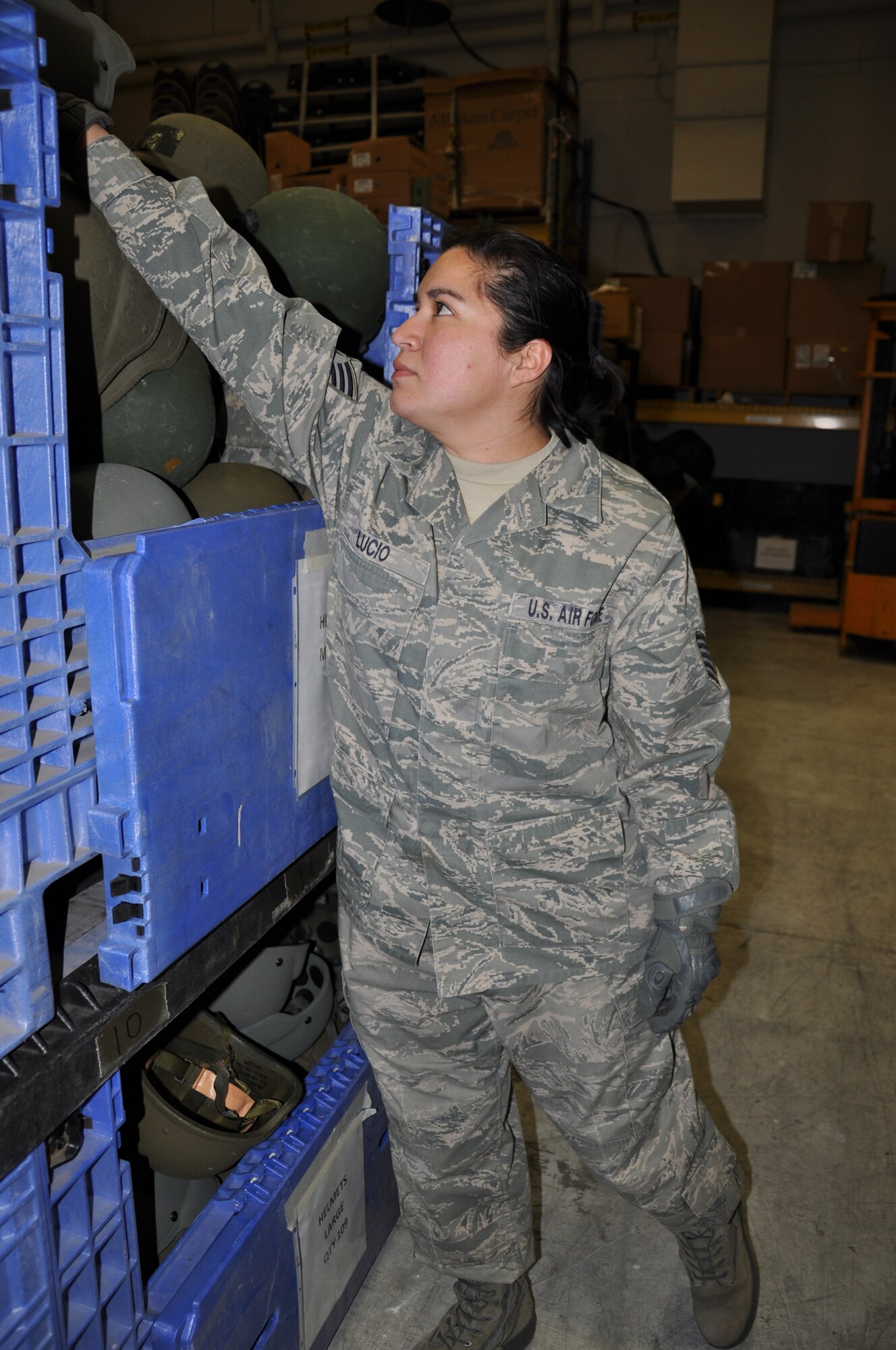 WRIGHT-PATTERSON AIR FORCE BASE, Ohio - Tech. Sgt. Melisa Lucio , 445th Logistics Radiness Squadron, is the January Spotlight performer. (U.S. Air Force photo/Senior Airman Matthew Cook) 