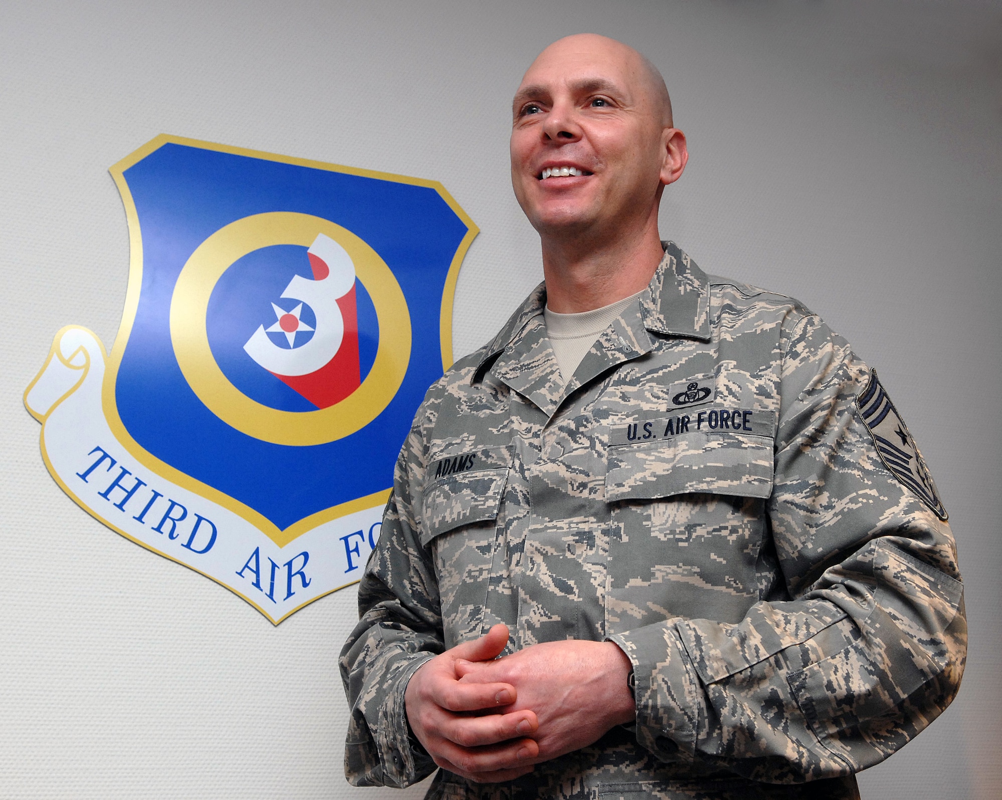 Chief Master Sgt. Craig Adams, Third Air Force command chief master sergeant.  Photo by Chief Master Sgt. David Richards (Released)