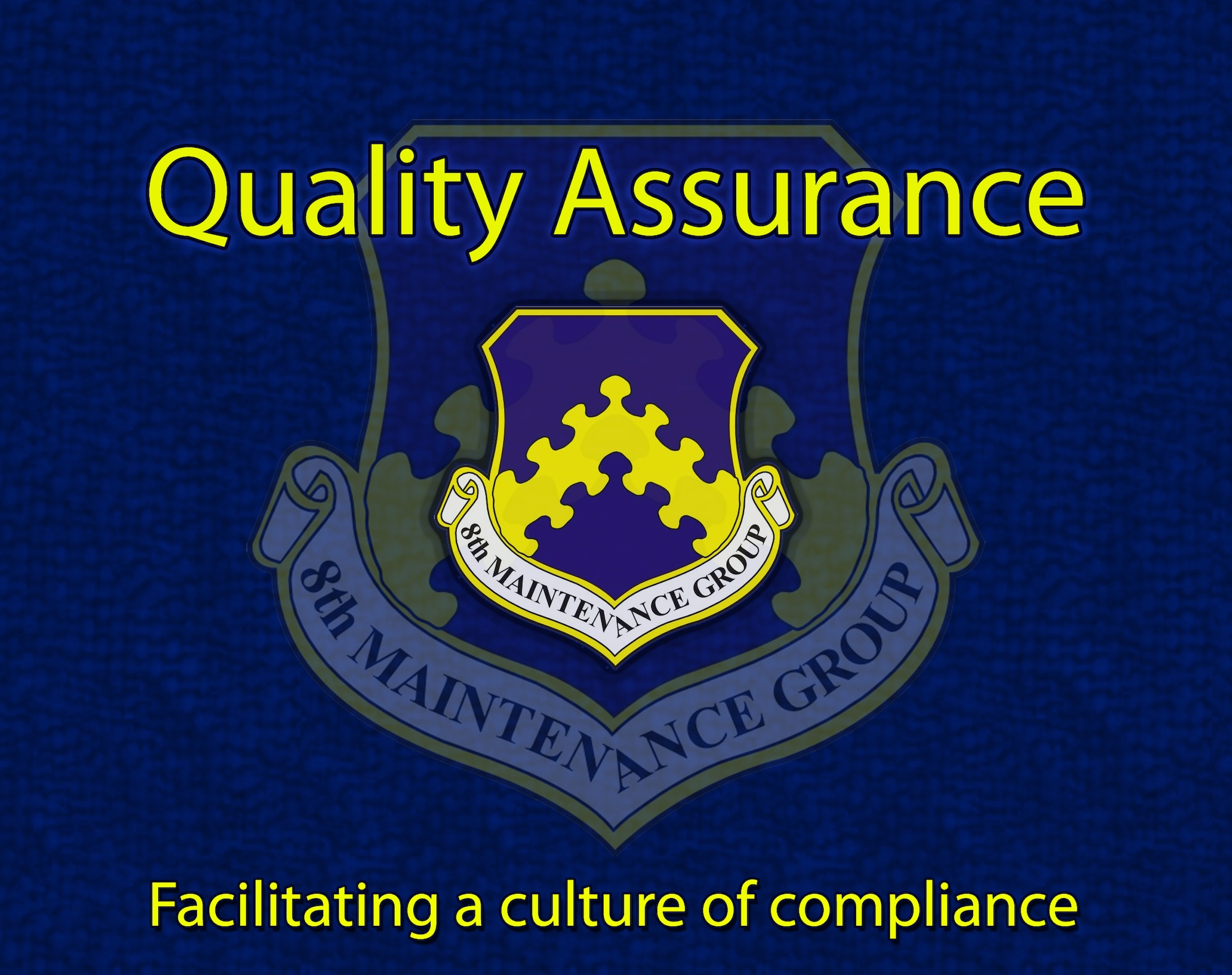 The quality assurance flight, or QA, contributes to the Wolf Pack's mission at Kunsan Air Base, Republic of Korea, by evaluating the quality and accuracy of all maintenance performed by flightline and back shop personnel, and by ensuring the facilities are in inspection order at all times. (U.S. Air Force graphic by Senior Airman Benjamin Stratton)