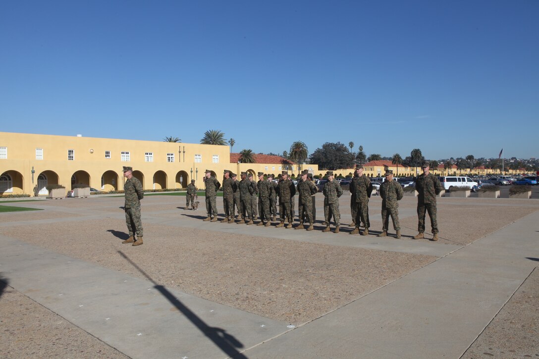 Brigadier General Daniel D. Yoo, commanding general for the Marine Corps Recruit Depot San Diego and Western Recruiting Region, presented Headquarters and Service Battalion with the prizes from the Commanding General’s cup, Jan. 11.