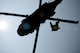 Medical evacuation troops from the Kentucky Army National Guard hoist Capt. Jennifer Nash, a Kentucky Air Guard C-130 pilot, into a UH-60 Blackhawk during land-survival training held June 9, 2011, in Taylorsville, Ky. Nash was participating in a two-day course designed to augment her survival skills. (U.S. Air Force photo by Senior Airman Maxwell Rechel)