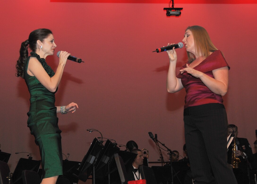 TSgt Christin Foley and MSgt Nancy Poffenbarger since with Dimensions in Blue.