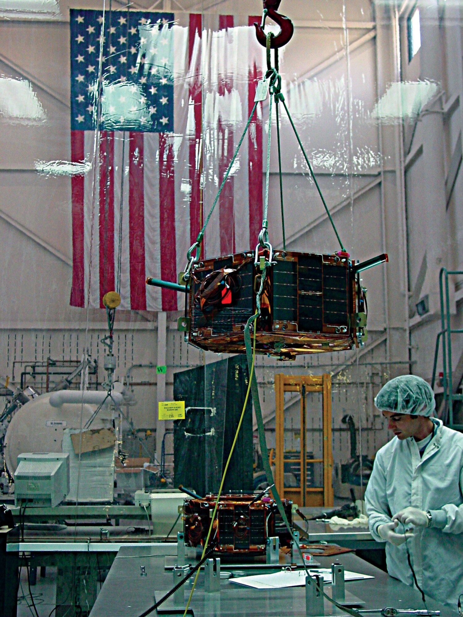 AFRL’s student-built satellite program, FASTRAC (Formation Autonomous Spacecraft with Thruster, Rel-nav, Attitude, and Crosslink), built by University of Texas (Austin), was launched in November and successfully separated in March.  (Air Force Image)