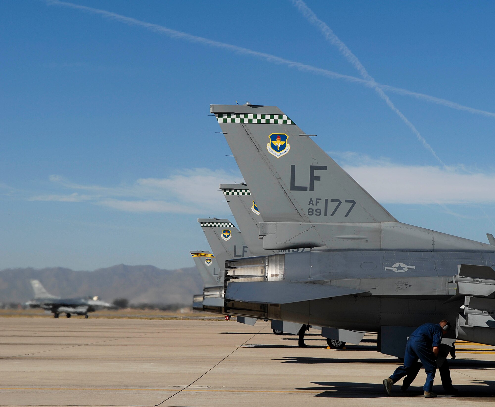 The 56th Fighter Wing mission is to train the world's greatest F-16 fighter pilots and maintainers, while deploying mission-ready warfighters.  (U.S. Air Force photo by Staff Sgt. Darlene Seltmann)