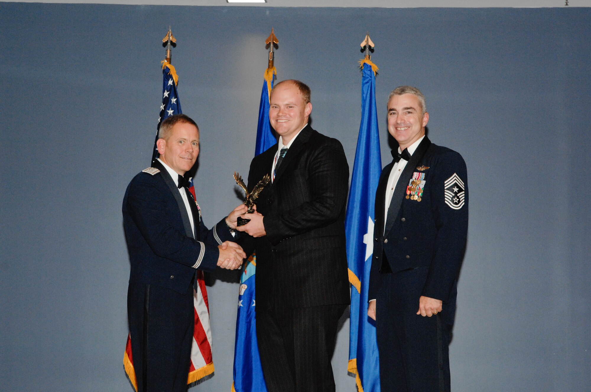 Civilian Category II of the Year was awarded to Mr. Robert A. Diltz, Air Force Research Laboratory associate chemical engineer, in a ceremony Jan. 6 at the Heritage Club. (U.S Air Force photo by Chris Cokeing)