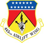 445th Airlift Wing unit shield
