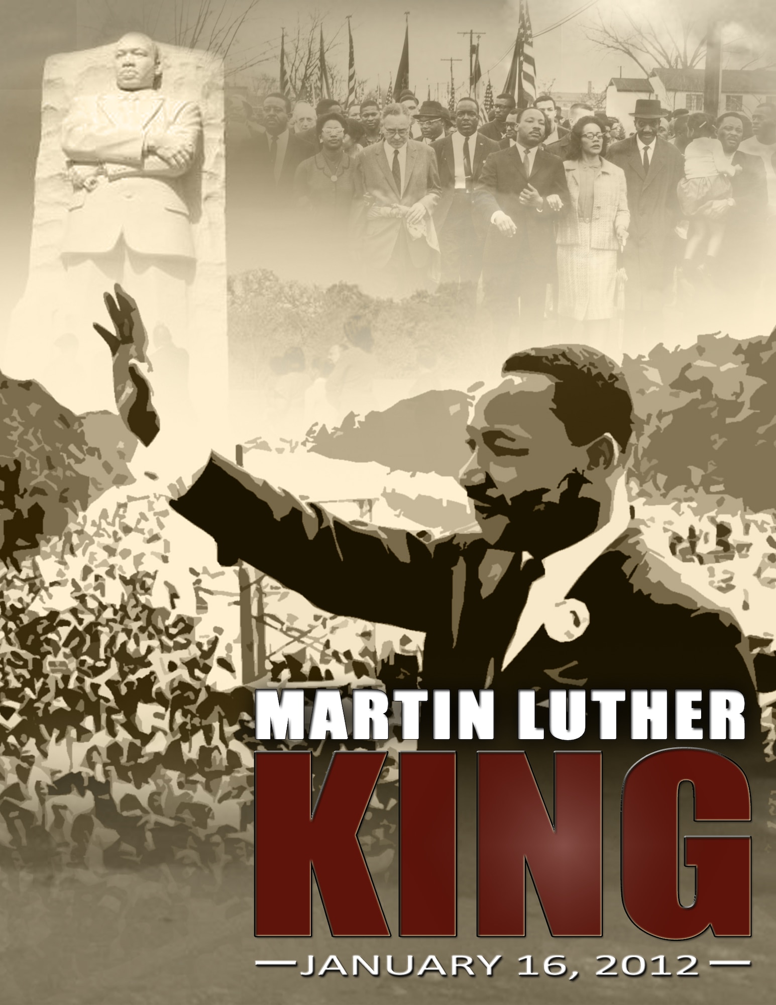 This 8.5 x 11 poster is available to print in observation of Dr. Martin Luther King, Jr. Day. For larger sizes, please contact Master Sgt. Travon Dennis at travon.dennis@us.af.mil. (U.S. Air Force graphic/Master Sgt. Travon Dennis)