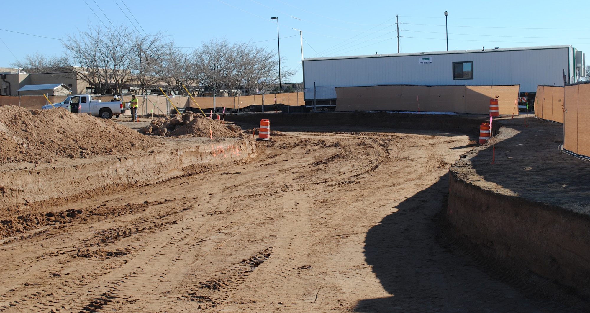 Construction  has started on a new road connecting Texas Street with Pennsylvania Avenue, behind the Exchange building.  Photo by Christopher Bailey