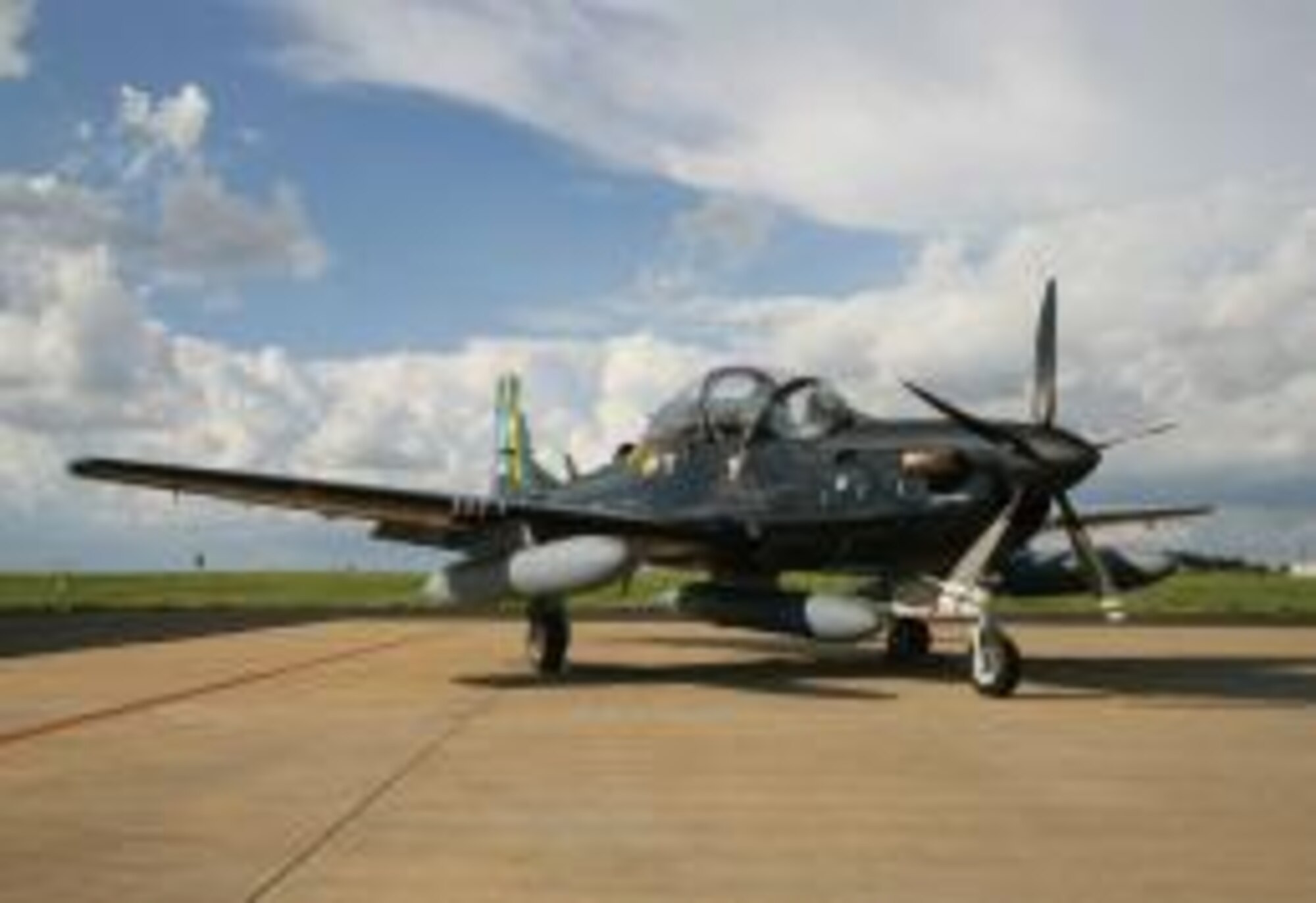 The Super Tucano has won the U.S. Air Force light air support contest, but Hawker Beechcraft has gone to court to try to overturn the choice. (U.S. Navy Photo by Petty Officer 1st Class Chris Fahey)
