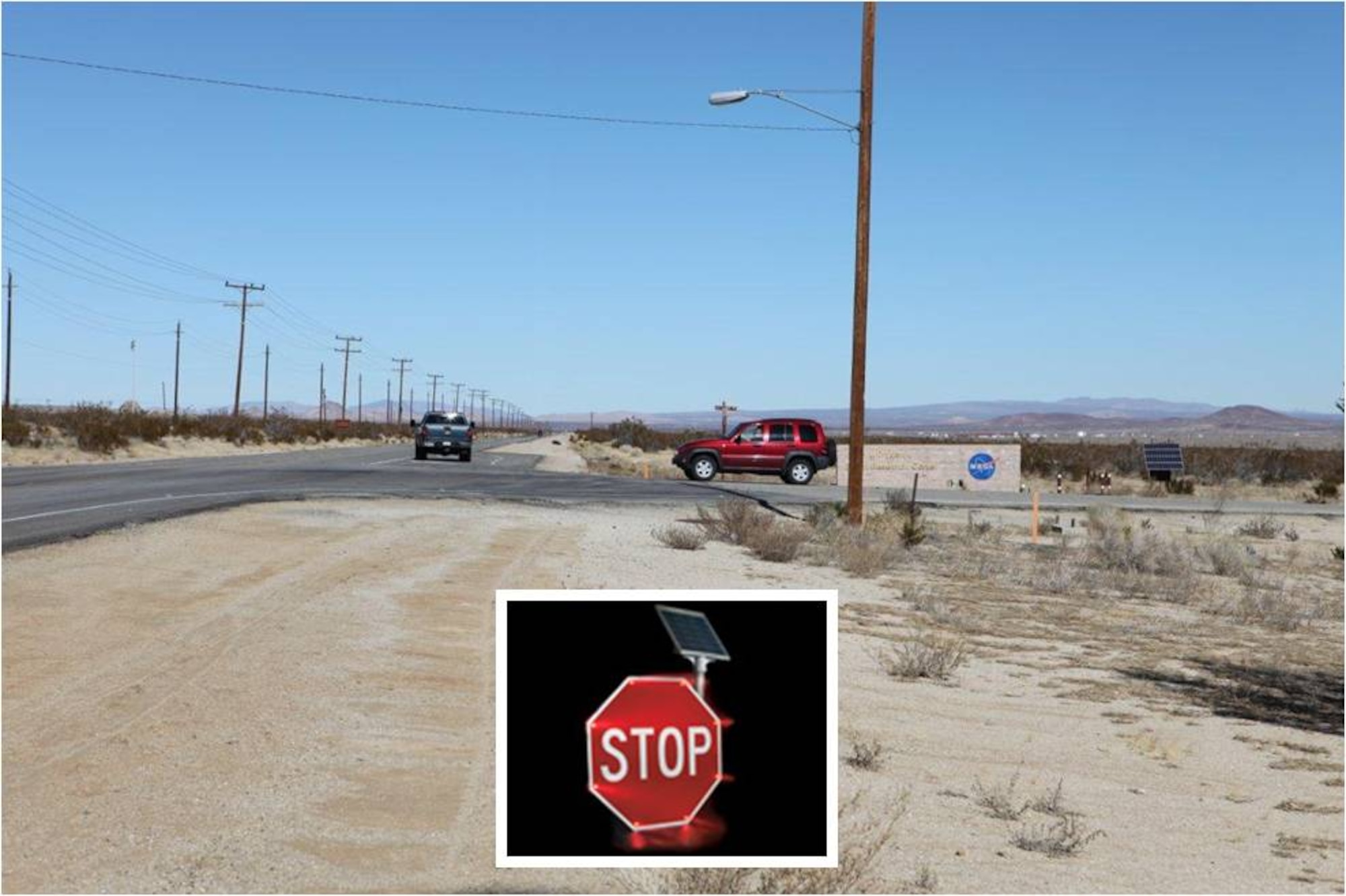 Motorist are advised to be aware of the new required stop and lower speed in this area of the base. (Courtesy Photo) 