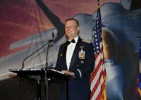 Lt. Gen. David S. Fadok  Air University commander the guest speaker at the Air Education Training Command Banquet at the Henry  B. Gonzalez Convention Center San Antonio, Texas January 13. (U.S. Air Force photo by Don Lindsey)