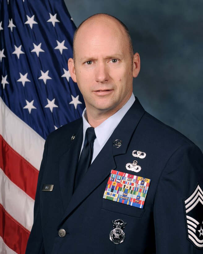 Cheif Master Sgt. Robert E. Hoyt, 28th Securtiy Forces Squadron superintendent.