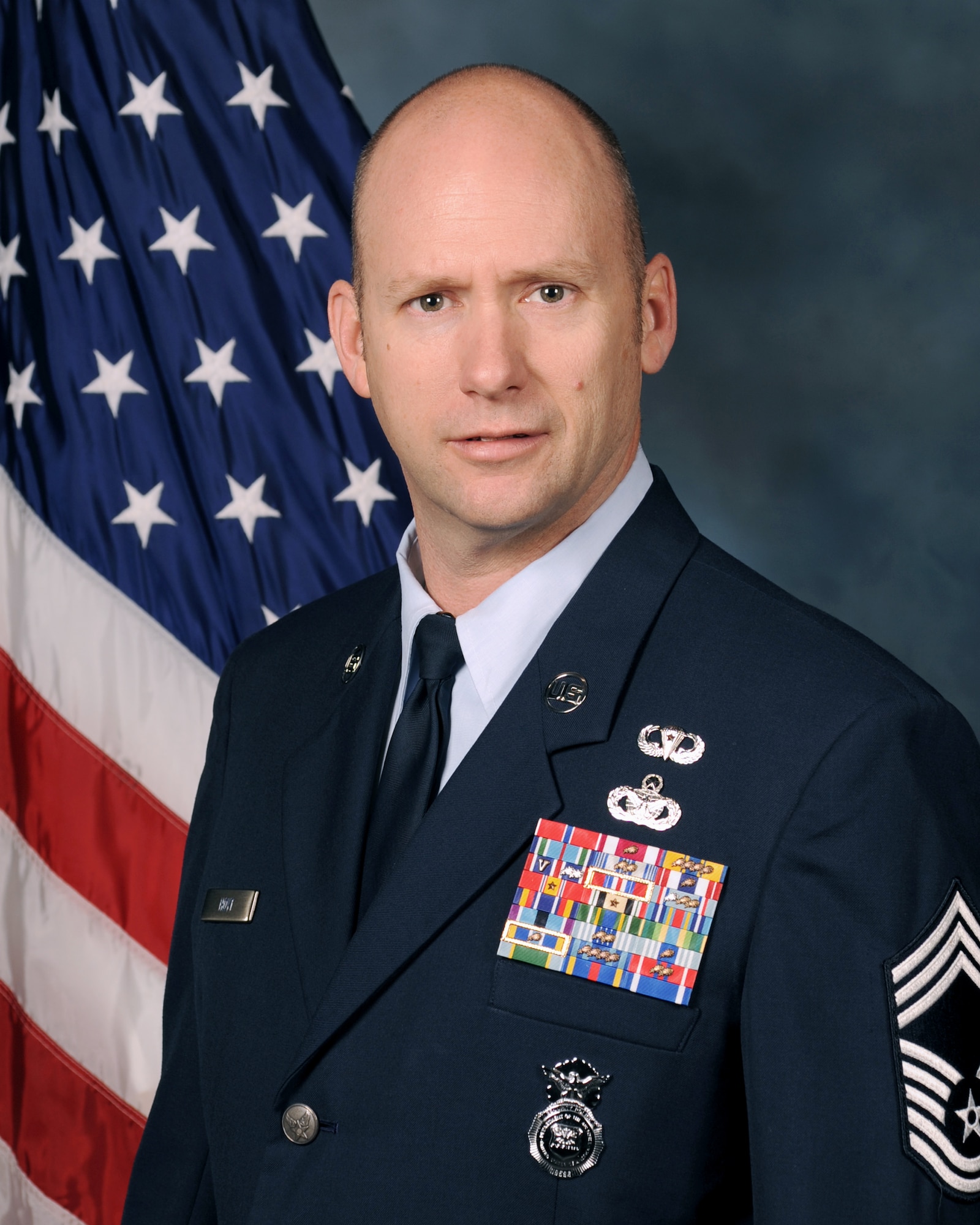 Cheif Master Sgt. Robert E. Hoyt, 28th Securtiy Forces Squadron superintendent.
