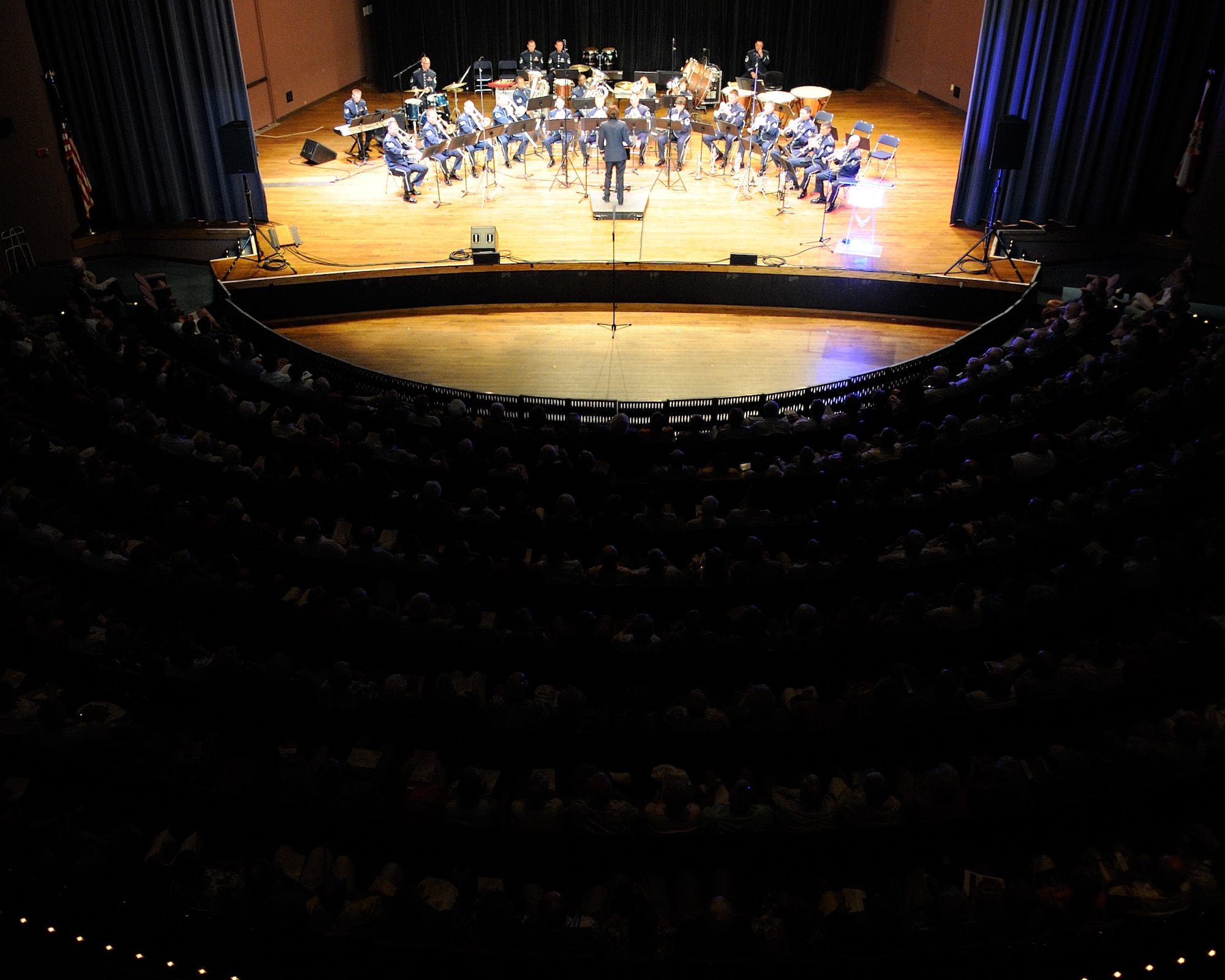 The U.S. Air Force Band Ceremonial Brass performs at the Neel Performing Arts Center in Bradenton, Fla., Jan. 22, 2012.  The Ceremonial Brass toured Florida Jan. 11-23 playing their first ever American concert tour.  U.S. Air Force photo by Master Sgt. Adam M. Stump/RELEASED.