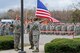 Members of the 202nd Engineering Installation Squadron (EIS) hoist a flag over their new home during a ribbon cutting ceremony at Robins Air Force Base, Ga., Jan. 21, 2012.  The 202nd EIS had been stationed at the Macon, Ga., airport since the unit was formed in 1952.   They began the move to their new location at Robins Air Force Base in Sept. 2012.
(Air National Guard photo by Master Sgt. Roger Parsons/Released)