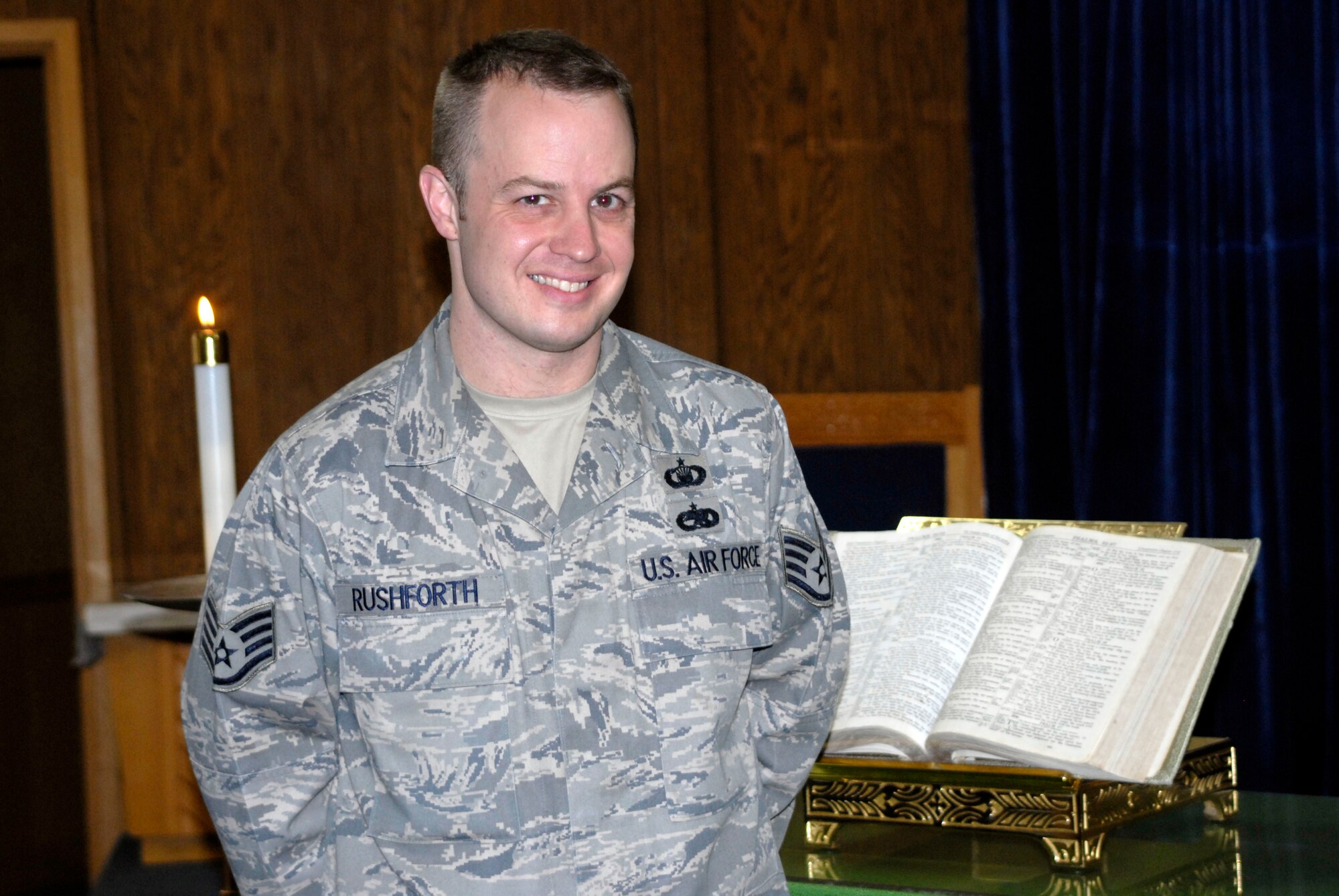 Staff Sgt. Shane Rushforth, 51st Fighter Wing chaplain's assistant. (U.S. Air Force photo/Tech. Sgt. Eric Petosky)
