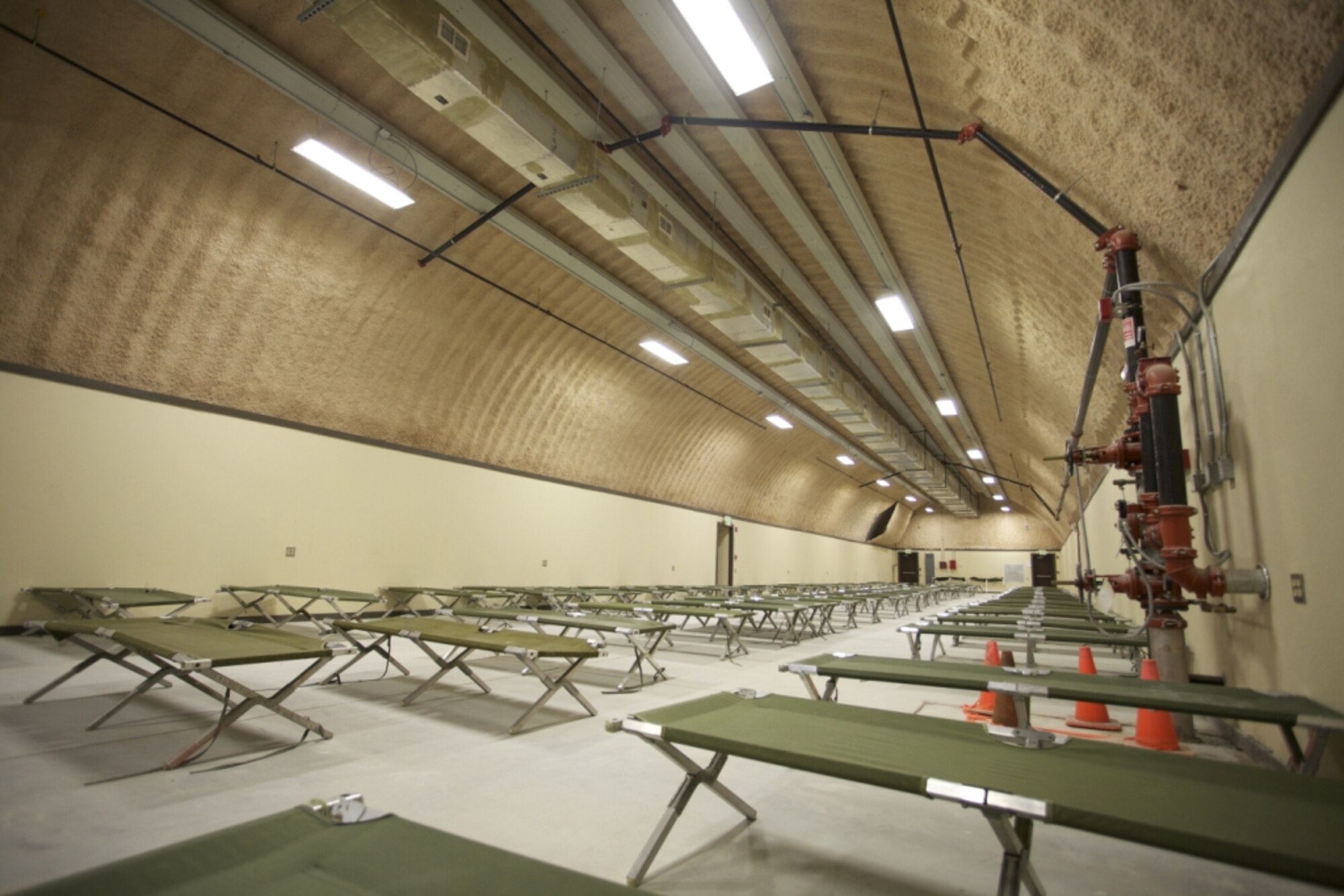 The interior of a barracks being used for a ceramic coatings test at the Silver Flag Exercise Site at Tyndall AFB, Fla. (U.S.Air Force/photo by Mr. Eddie Green)  
