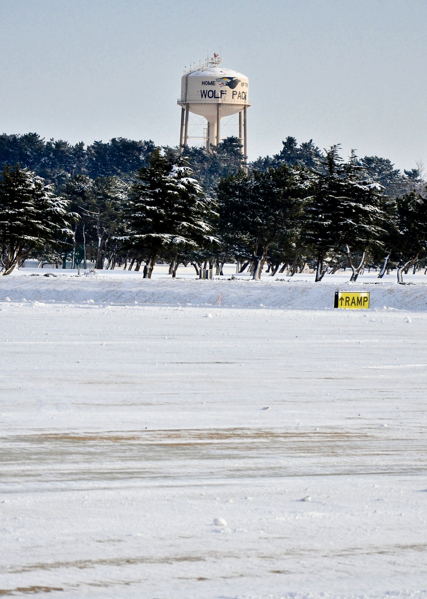 A winter storm swept across the Kunsan Air Base, Republic of Korea, region Jan. 24 and 25, 2012, bringing more than three inches of snow and sub-freezing temperatures to the base and surrounding communities. Following the storm, crews from the 8th Civil Engineer Squadron worked quickly to remove snow from the flightline and around base in an effort to allow the Wolf Pack’s flying schedule to return to normal operations. (U.S. Air Force photo by Senior Airman Benjamin Stratton/Released)
