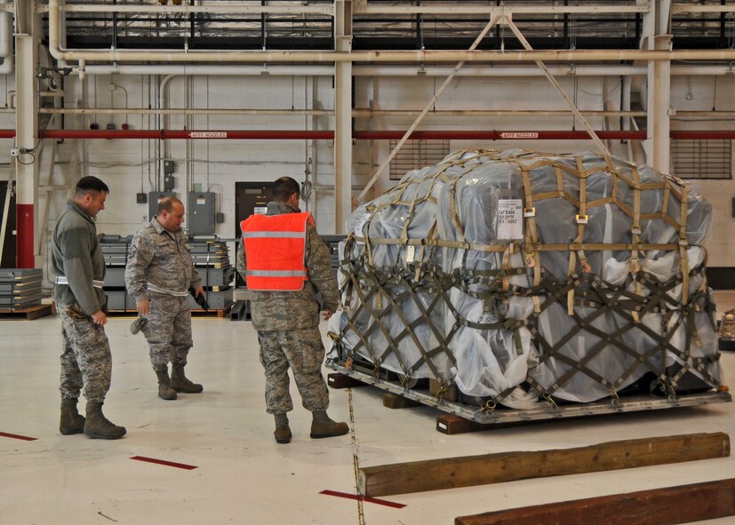 Members of the 914th and 107th Airlift Wings “Team Niagara” prepare for their upcoming Operational Readiness Inspection during a joint unit training assembly January 21, 2012, Niagara Falls Air Reserve Station, NY. During the exercise Team Niagara members go through all the steps of a deployment line. (U.S. Air Force photo by Tech. Sgt. Joseph McKee) 