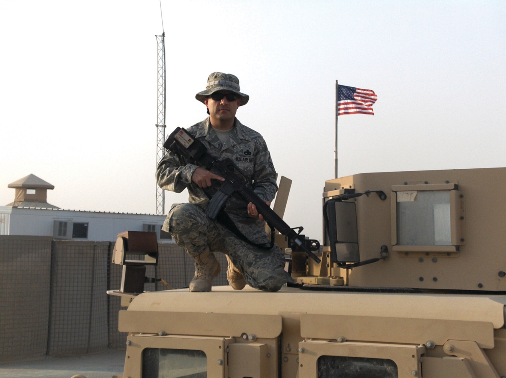 As the vehicle maintenance superintendent on Ali Air Base, Iraq, in 2011, Master Sgt. Fabian Cardona, 65th Logistics Readiness Squadron, played a key role in the withdrawal of troops before the Dec. 18, 2011, deadline by shipping vehicles out of the country and training Iraqi airmen on vehicle maintenance.  (Courtesy photo)