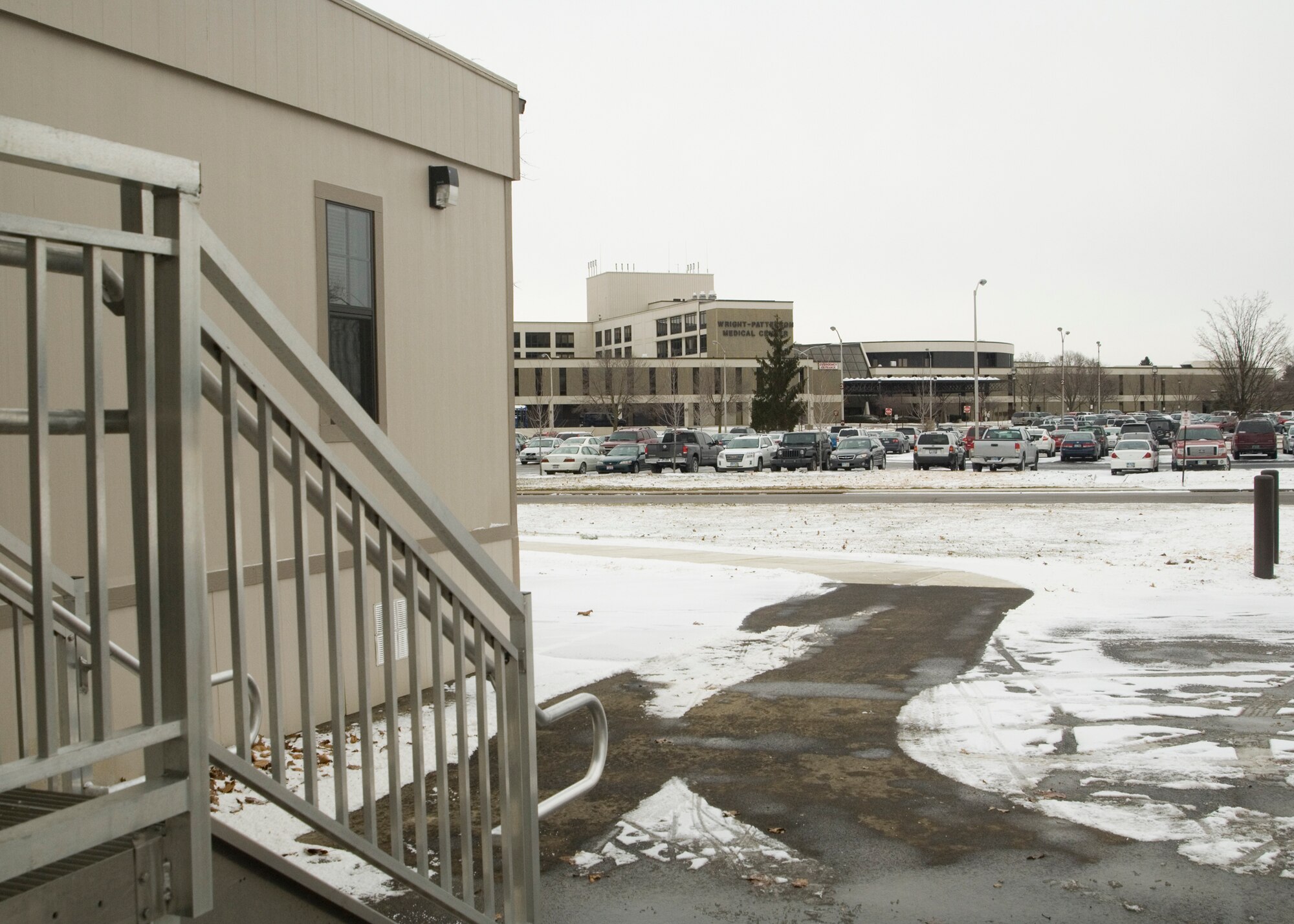 Swing space trailers will be used during the 88th Medical Group's Gateway to Healthcare III Project which will modern clinical and operational standards. (U.S. Air Force Photo)