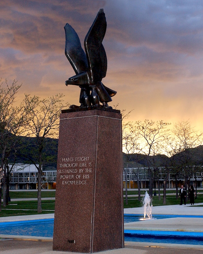 Eagle and Fledgling statue (U.S. Air Force photo)

