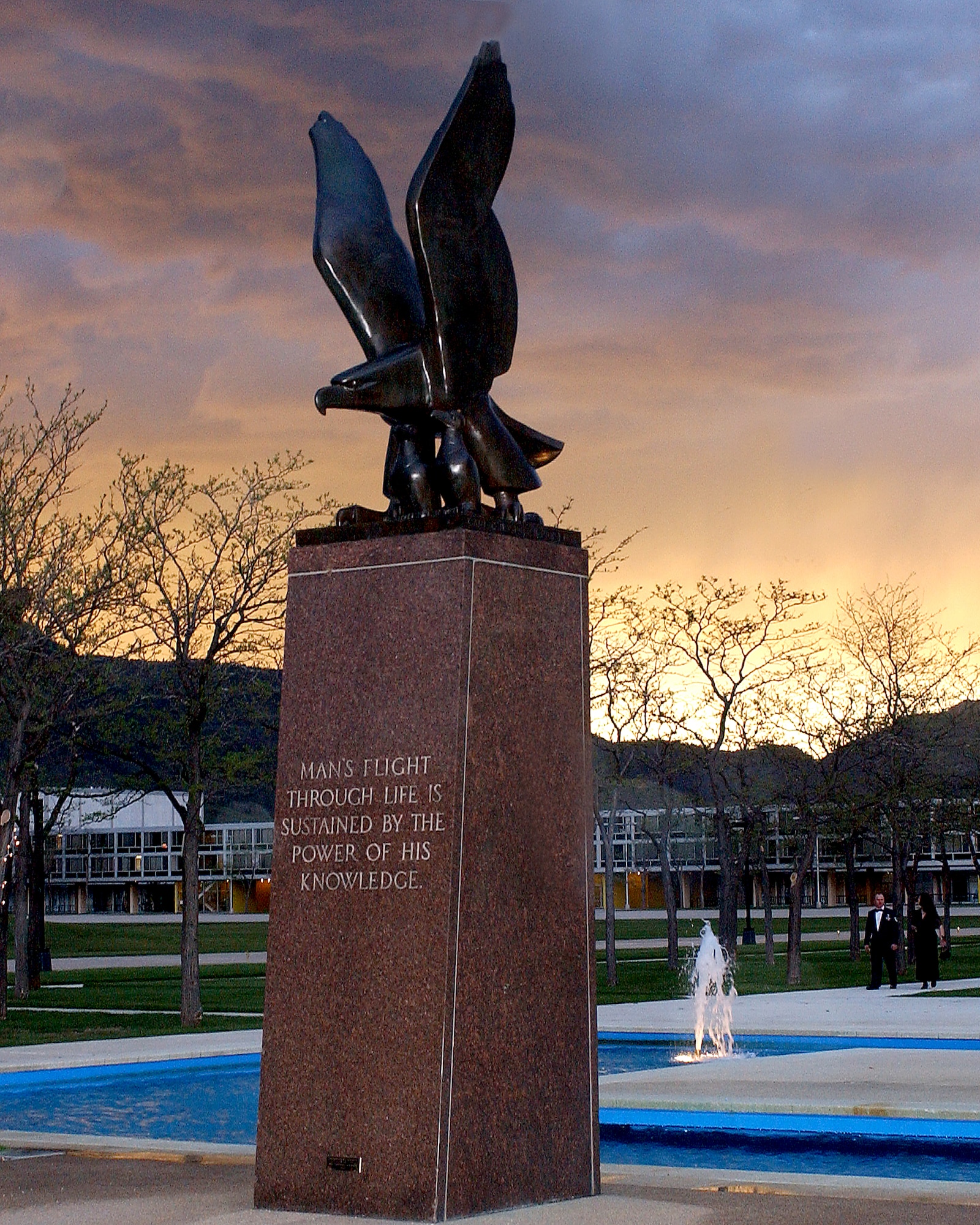 Eagle and Fledgling statue (U.S. Air Force photo)
