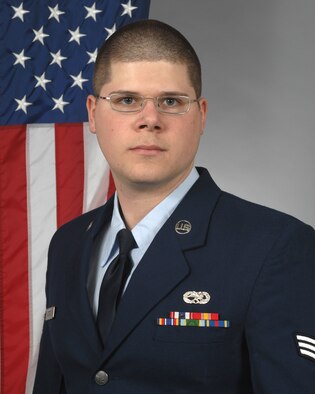Senior Airman Christopher Oetzel earned the title of 4th Fighter Wing 2011 Honor Guard Airman of the Year during a ceremony at Seymour Johnson Air Force Base, N.C., Jan. 28, 2012. Oetzel works at the 336th Aircraft Maintenance Unit. (Courtesy photo)