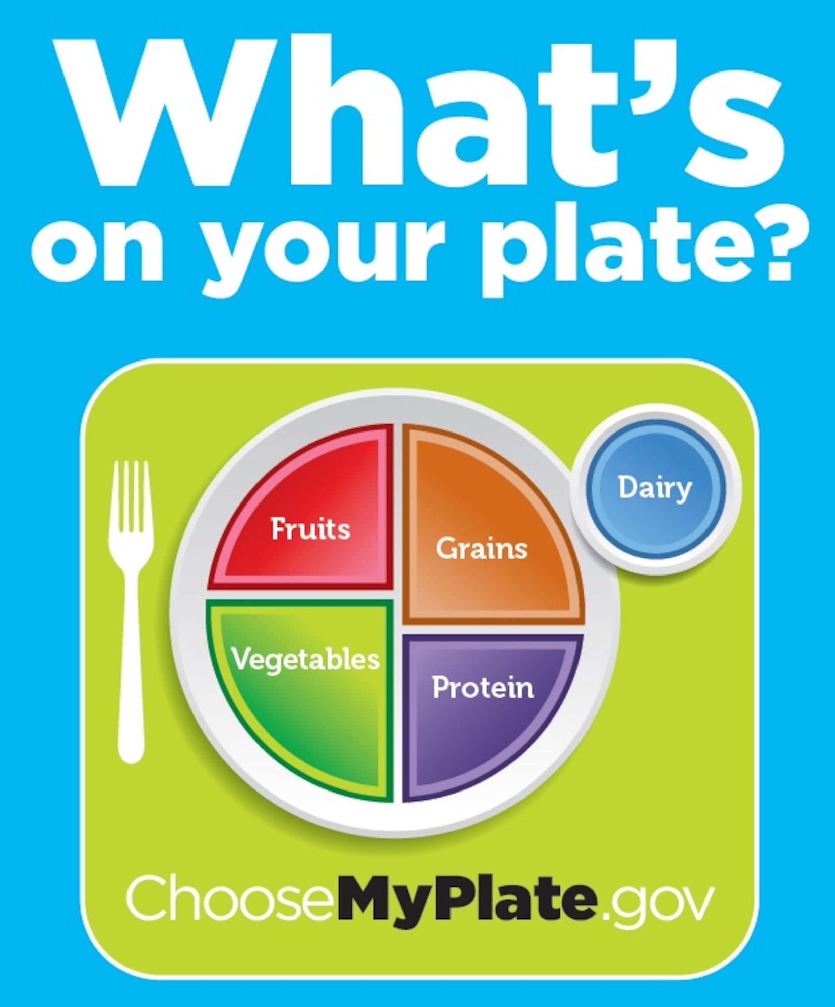 For more information on My Plate, visit http://www.myplate.gov.