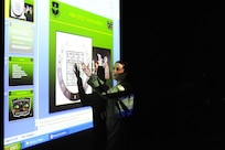 Lt. Shannon Scannon, 359th Aerospace Medicine Squadron OIC of academics and training, explains how to align night vision goggles during a NVG Academic Instructors Course held at the Aerospace Physiology building on Joint Base San Antonio-Randolph Jan. 25. (U.S. Air Force photo/Rich McFadden) (released)