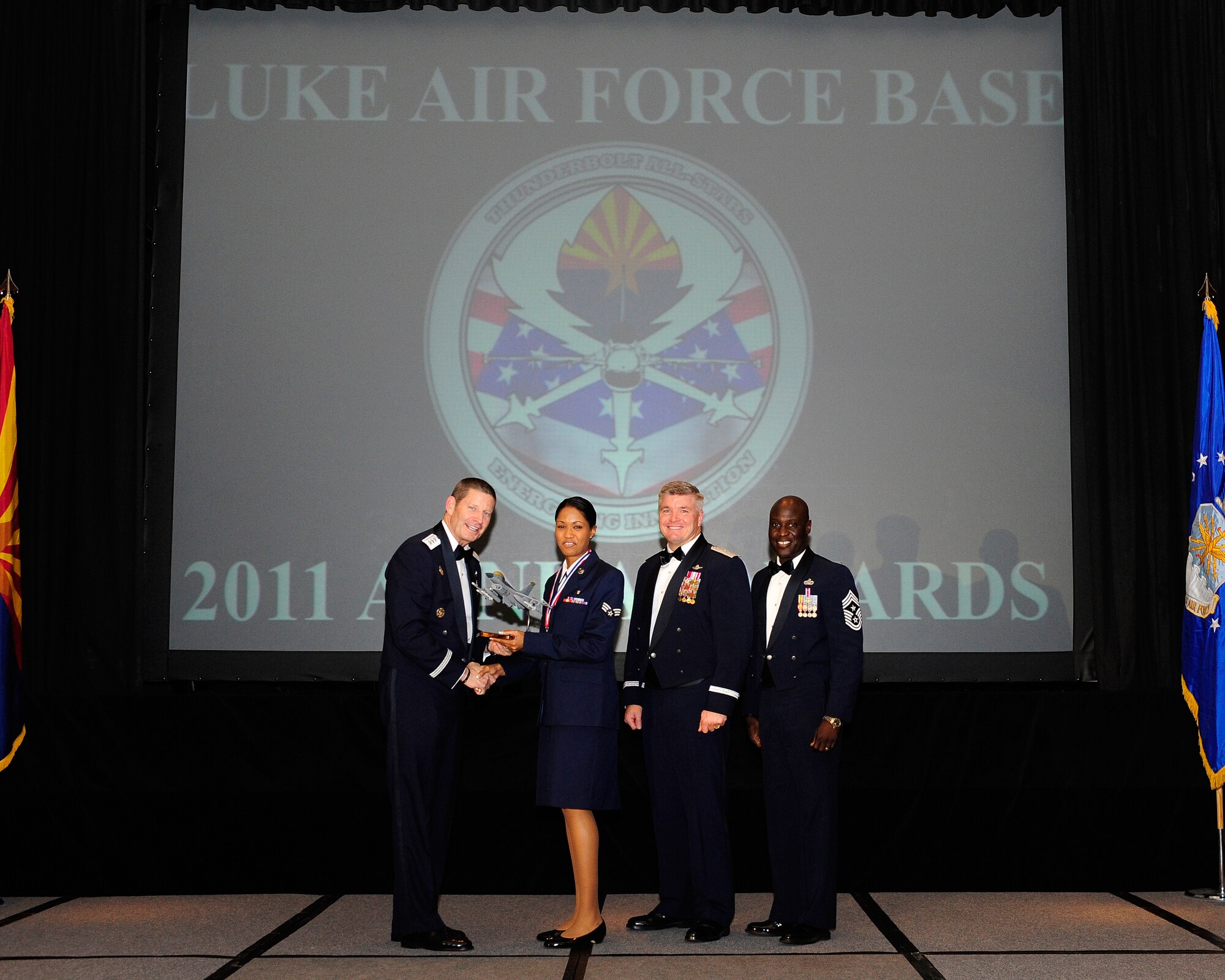 Senior Airman Jazzema Farris, 56th Fighter Wing Airman of the year. (U.S. Air Force photo by Staff Sgt. Jason Colbert)