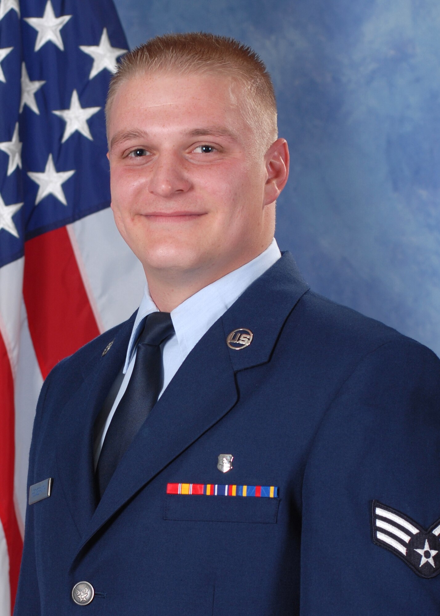 GOODFELLOW AIR FORCE BASE, Texas -- Senior Airman Colby Hedgepath, 17th Medical Support Squadron, is the 17th Training Wing 2011 Airman of the Year and the Team Goodfellow 2011 Junior Enlisted Servicemember of the Year. The annual awards program recognizes military and civilian personnel who compete in 25 categories for their significant contributions to the 17th TRW, the community and the mission. (U.S. Air Force photo/Lou Czarnecki) 