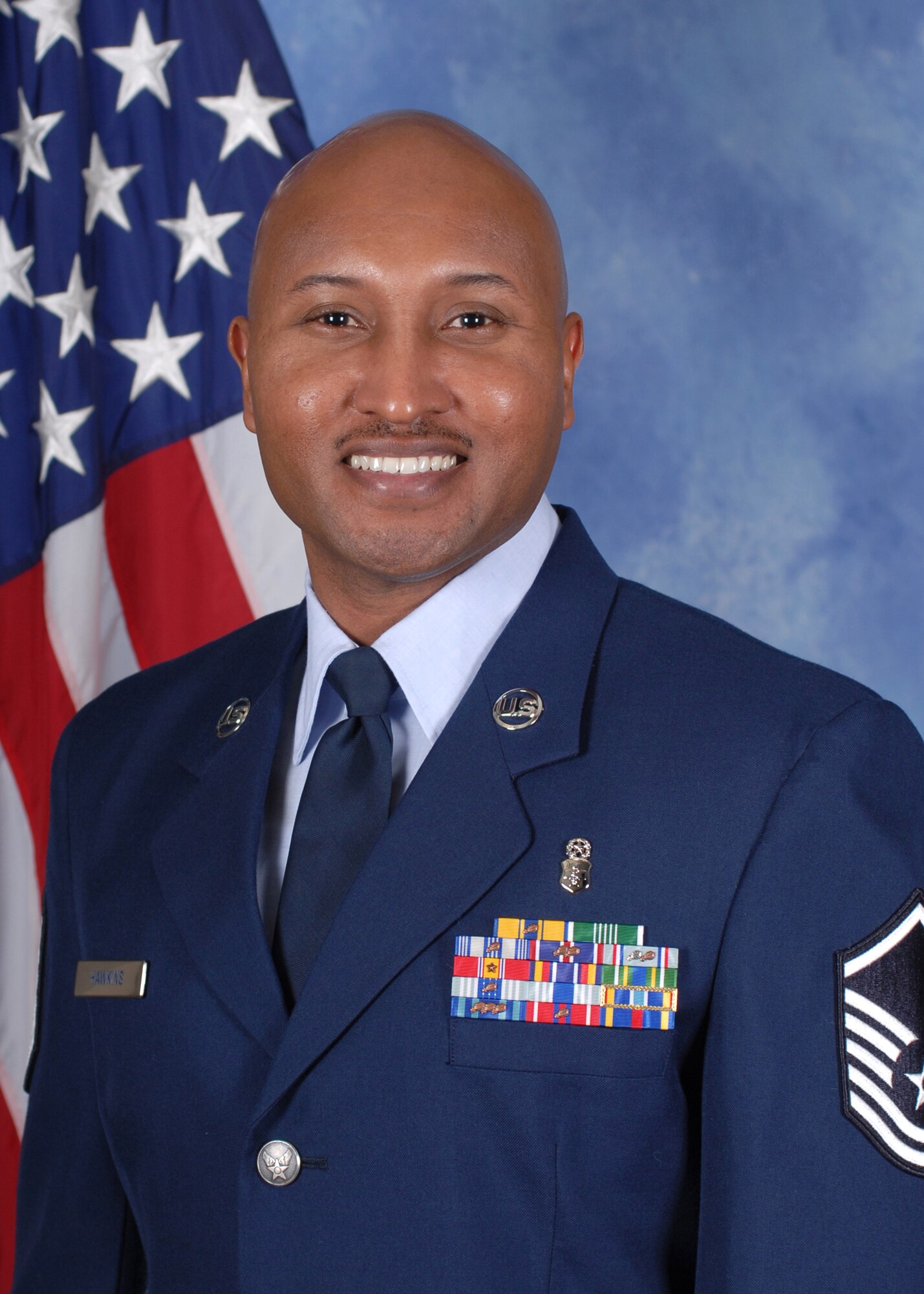 GOODFELLOW AIR FORCE BASE, Texas -- Master Sgt. Marvin Hawkins, 17th Medical Operations Squadron, is the 17th Training Wing 2011 Senior NCO of the Year. The annual awards program recognizes military and civilian personnel who compete in 25 categories for their significant contributions to the 17th TRW, the community and the mission. (U.S. Air Force photo/Lou Czarnecki) 