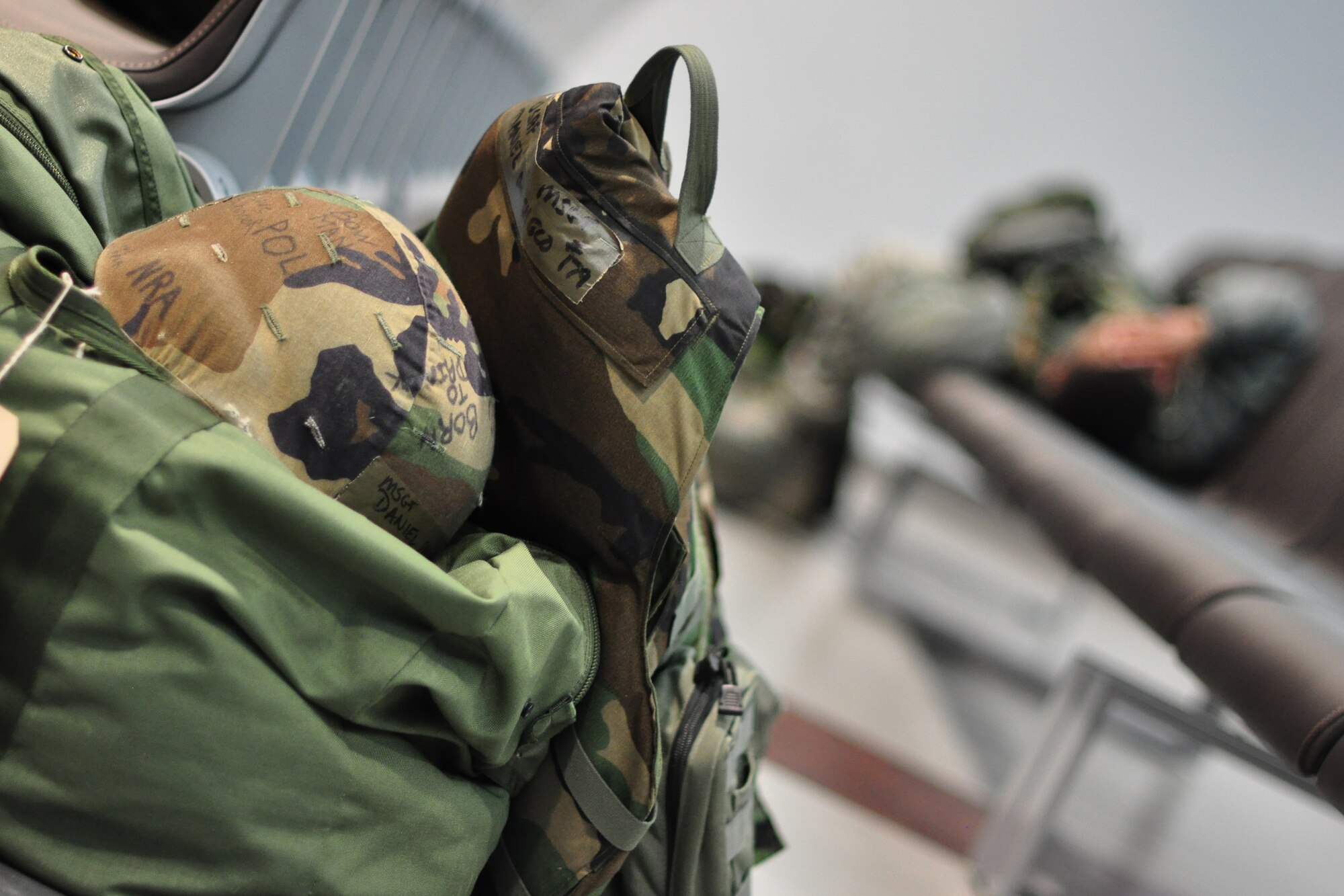 Different agency representatives from the 51st Fighter Wing process 25 individuals thorough a follow-on forces deployment line during Beverly Bulldog 12-01 at Osan Air Base Republic of Korea Jan. 30, 2012. Operational readiness exercises such as this are used to ensure members are ready and prepared to react to a wartime contingency and help defend South Korea.  (U.S. Air Force photo/Tech. Sgt. Chad Thompson)