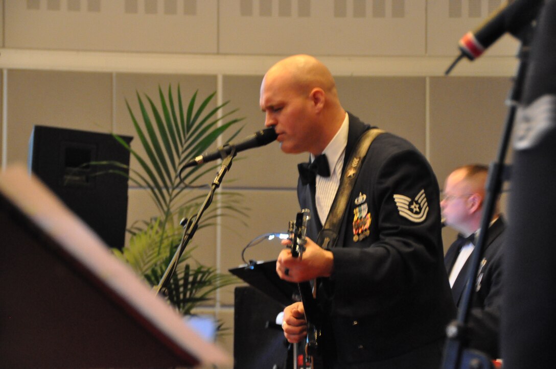 SSGT Jason Cale serenades the audience with a beautiful rendition of John Mayer's "Gravity."